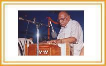 A long time music assistant of Babuji and harmonium player, Shri. Shyamrao Kamble